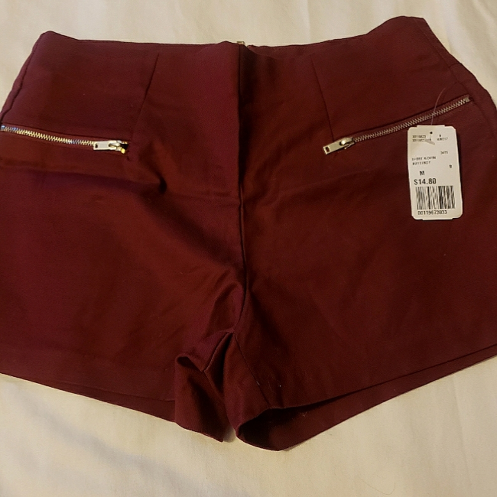 Burgundy dress shorts